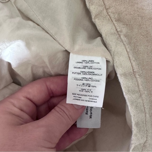 J Crew metallic linen skirt - Picture 5 of 7